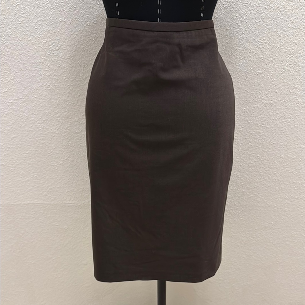 Ann Taylor Brown Knee-Length Pencil Skirt